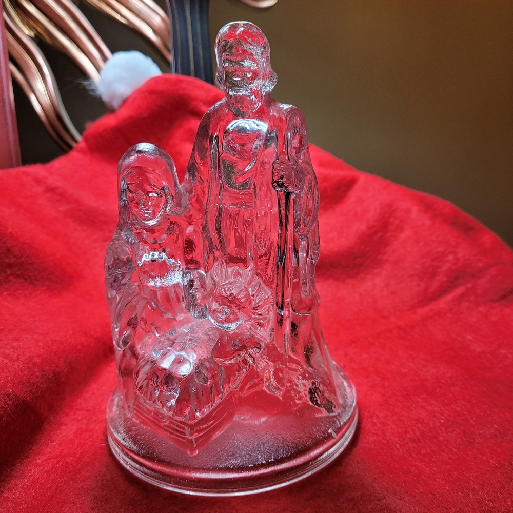 Vintage Nativity Scene Figurine Candle Holder